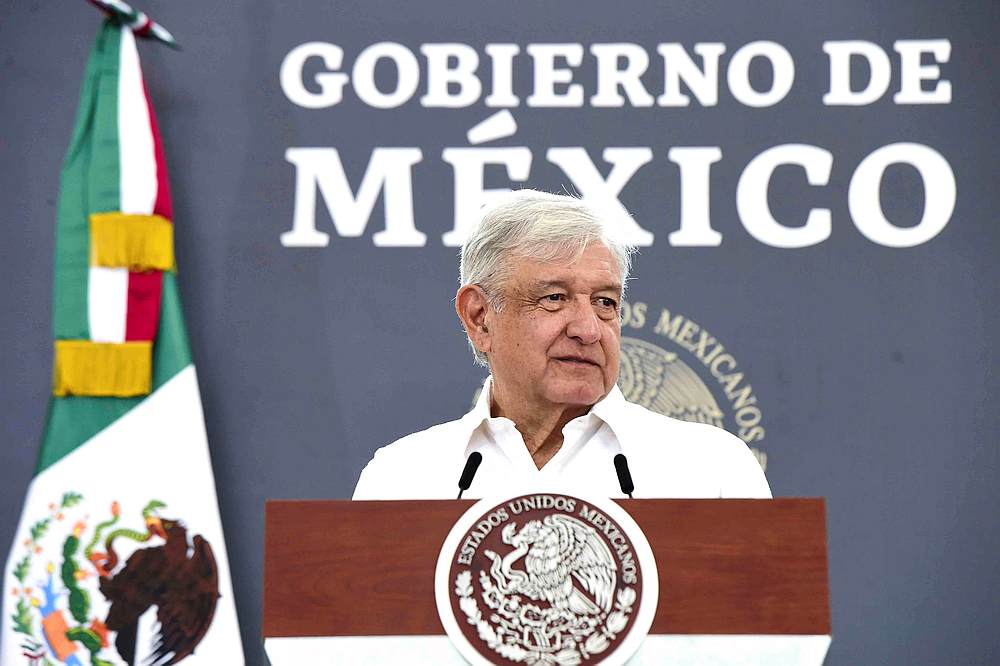 Mexico's President Andres Manuel Lopez Obrador at a news conference in Palenque, Chiapas June 4, 2020. u00e2u20acu201d Mexico's Presidency handout via Reuters