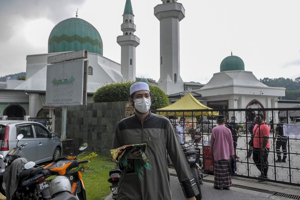 Muslims are pictured at the At-Taqwa Mosque in Kuala Lumpur for Friday prayers June 12, 2020. u00e2u20acu201d Picture by Shafwan Zaidon