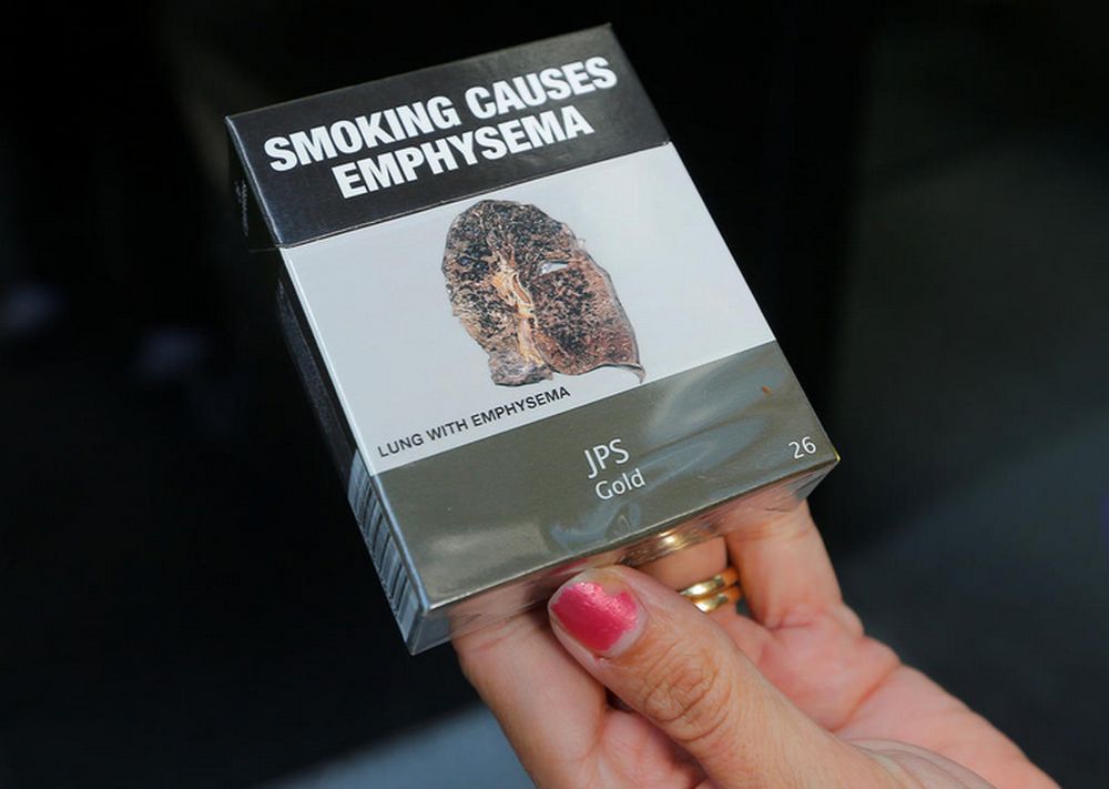 File picture shows tobacco packaging on cigarettes in Australia. Singapore will impose standardised packaging regulations from July 1, 2020. u00e2u20acu201d Reuters pic