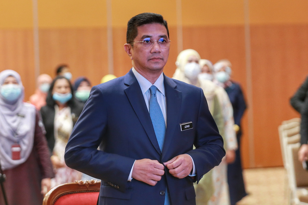 Senior Minister for Economy and the Minister of International Trade and Industry Datuk Seri Azmin Ali is pictured at Miti tower during Mitiu00e2u20acu2122s Excellent Award Ceremony in Kuala Lumpur, June 17, 2020. u00e2u20acu201d Picture by Ahmad Zamzahuri