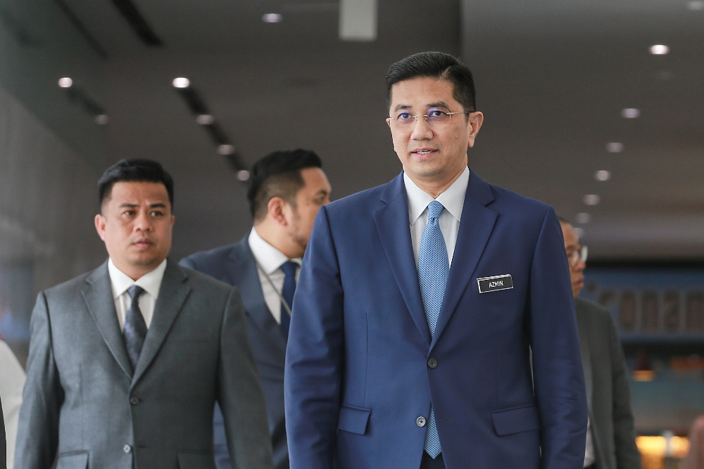 Senior Minister for Economy and the Minister of International Trade and Industry Datuk Seri Azmin Ali is pictured at Miti tower during Mitiu00e2u20acu2122s Excellent Award Ceremony in Kuala Lumpur, June 17, 2020. u00e2u20acu201d Picture by Ahmad Zamzahuri