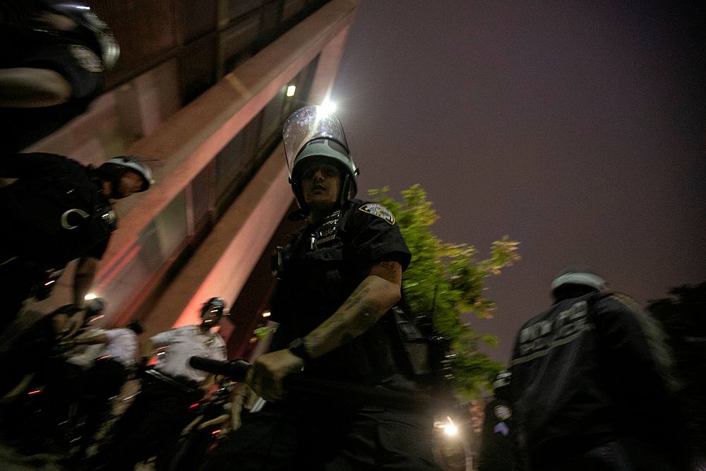 A NYPD policeman is seen during a protest in the Brooklyn borough of New York June 3, 2020. u00e2u20acu201d Reuters pic