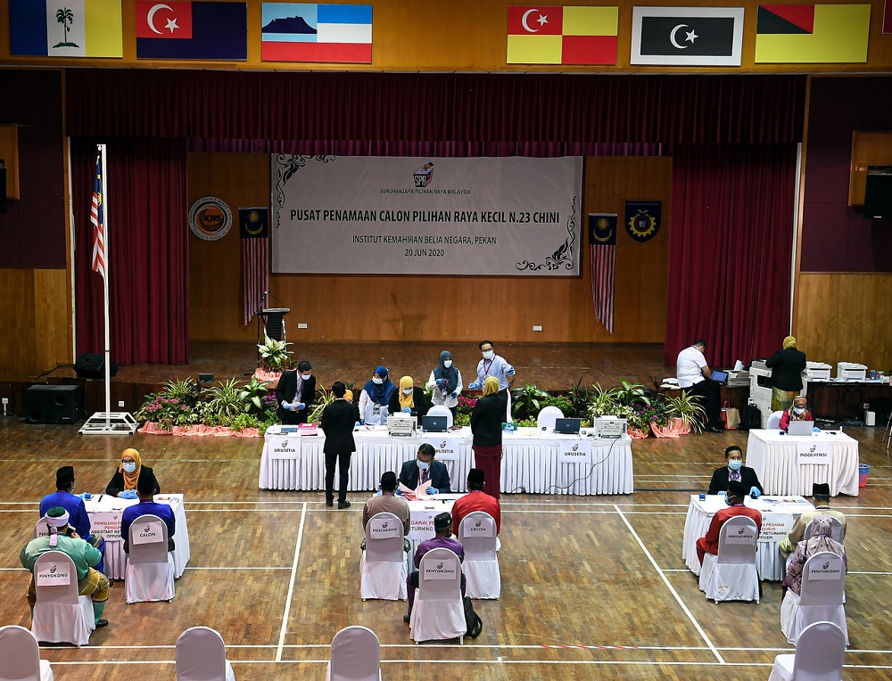 A general view of the nomination centre in Pekan June 20, 2020. u00e2u20acu2022 Bernama pic