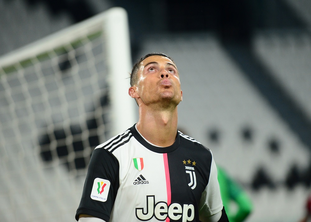 Juventus' Cristiano Ronaldo reacts during the match against AC Milan in Turin June 13, 2020. u00e2u20acu2022 Reuters pic
