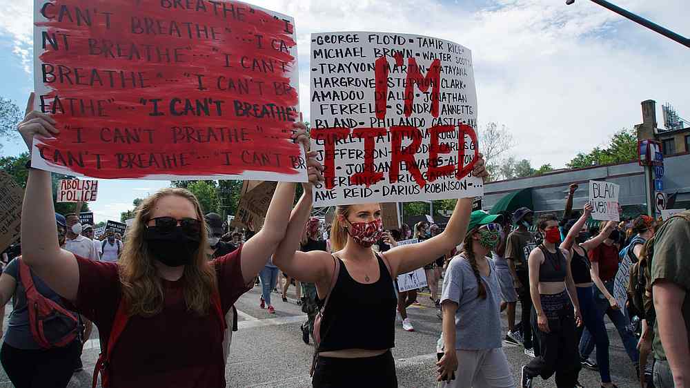 Hundreds march during a protest against the death in Minneapolis police custody of African-American man George Floyd, in St Louis, Missouri May 30, 2020. u00e2u20acu201d Reuters pic
