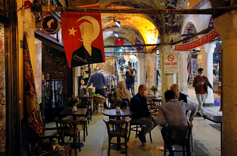 People wearing protective face masks are seen at the Grand Bazaar as it reopens its doors in Istanbul June 1, 2020. u00e2u20acu201d Reuters pic