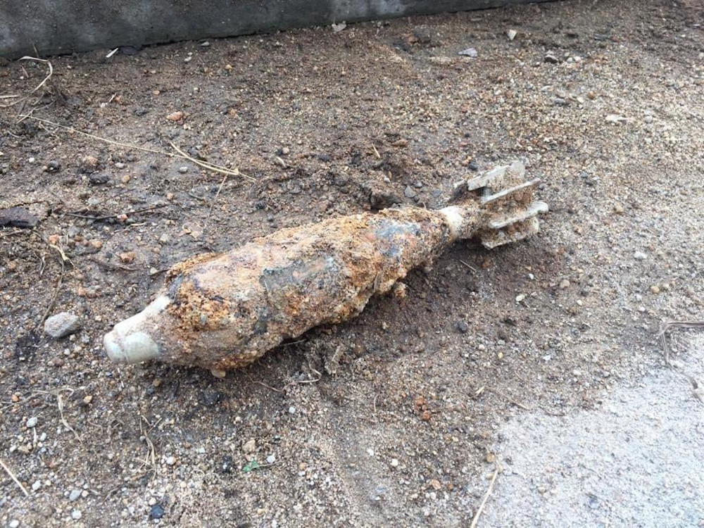An object, believed to be a bomb, found at a housing area at the 14th Mile (Batu 14) in Hulu Langat June 23, 2020. u00e2u20acu201d Picture via Twitter/Bernama