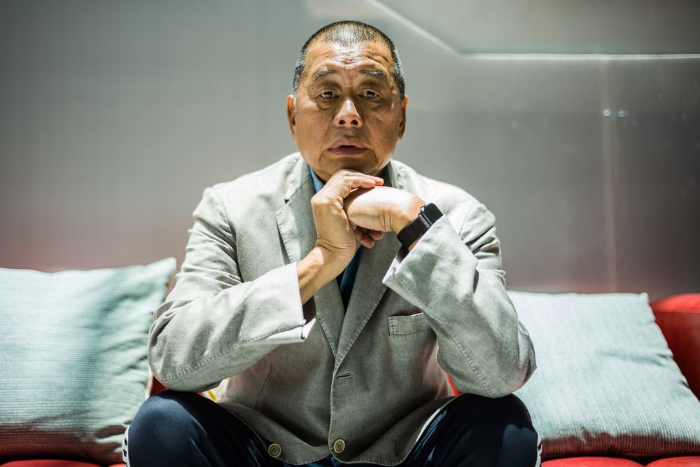 In this picture taken on June 16, 2020, millionaire media tycoon Jimmy Lai, 72, poses during an interview with AFP at the Next Digital offices in Hong Kong. u00e2u20acu201d AFP pic