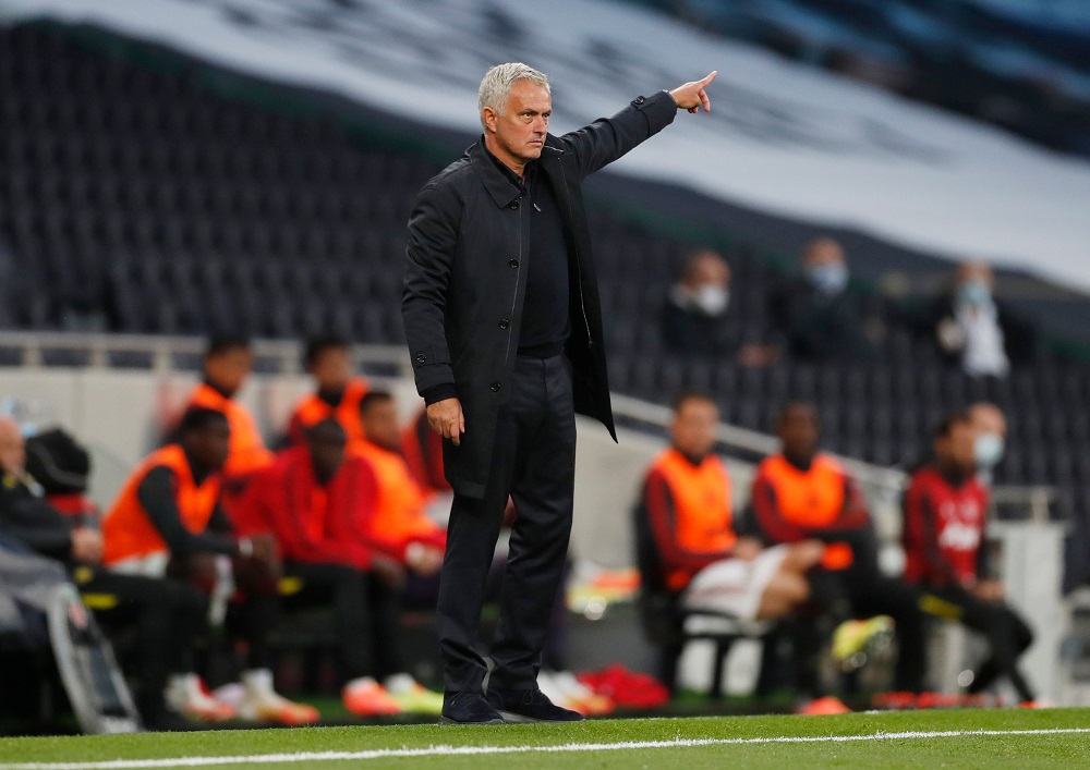 Tottenham Hotspur manager Jose Mourinho reacts during the match against Manchester United June 20, 2020. u00e2u20acu2022 Reuters pic