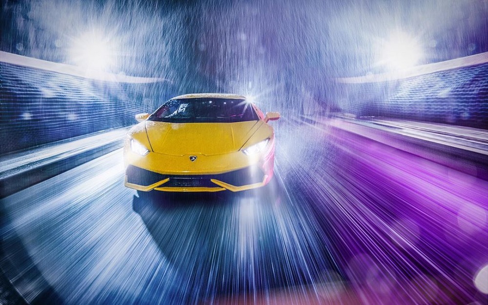 Surreal image of the Lamborghini Hurucan toy car that was shared by Mumbai-based automotive photographer, Kunal Kelkar. u00e2u20acu2022 Picture courtesy of Instagram/Kunal Kelkar 