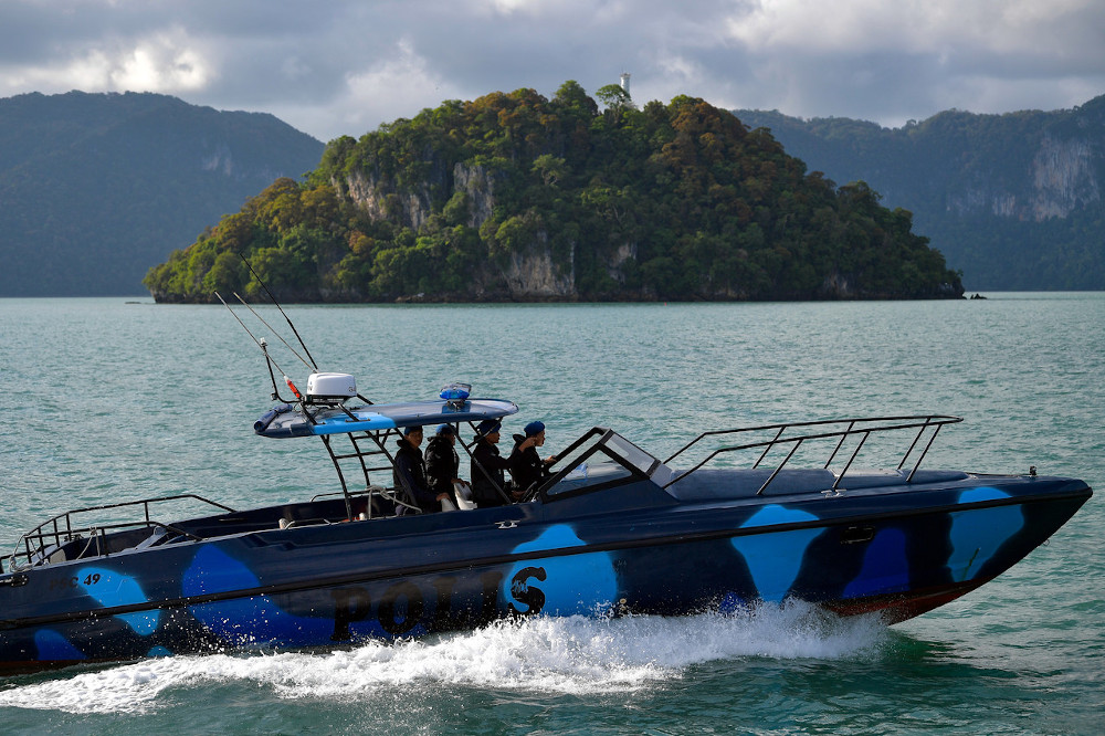 Marine Police patrol the waters of Langkawi to prevent people smuggling activities of illegal immigrants June 26, 2020. u00e2u20acu201d Bernama pic 