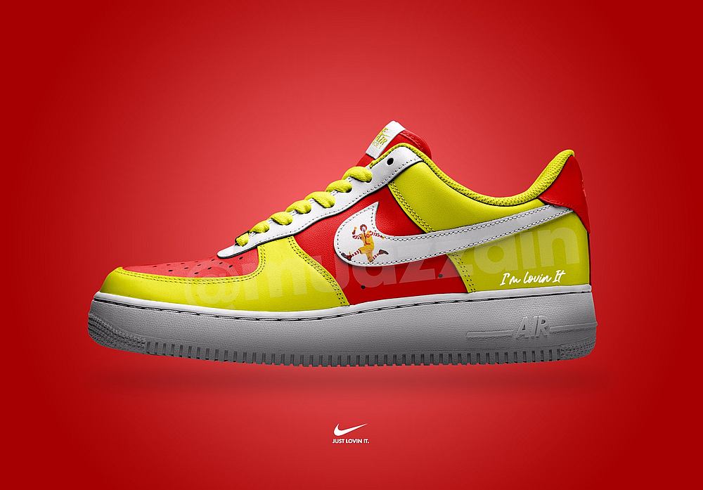 Terengganu graphic designer Muaz Zainuddin has shared a series of Nike Air Force sneakers with designs inspired by famous fast food franchises. u00e2u20acu201d Picture courtesy of Twitter/ muazdin 