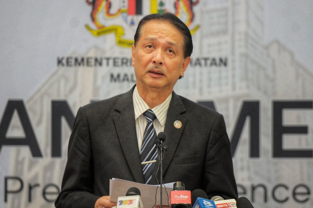 Health director-general Datuk Dr Noor Hisham Abdullah speaks during a press conference on Covid-19 in Putrajaya June 17, 2020. u00e2u20acu201d Picture by Shafwan Zaidonn
