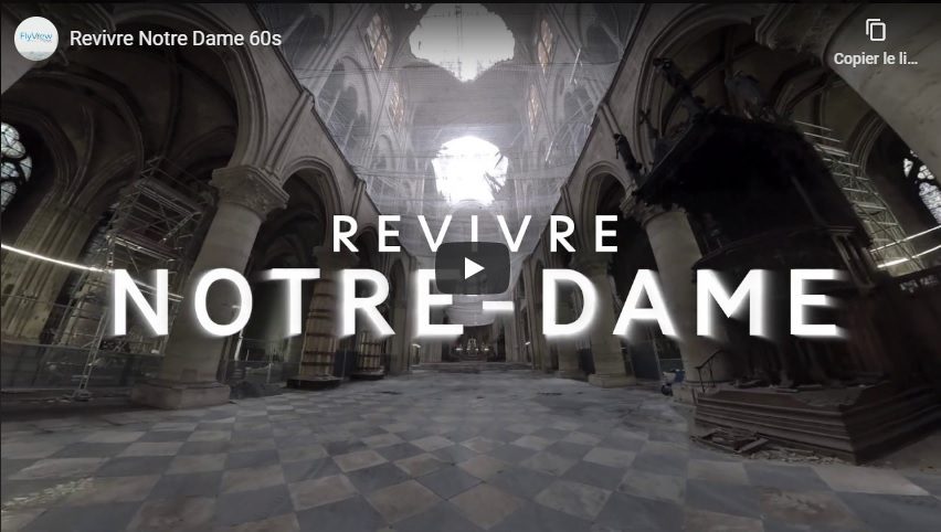 FlyView reveals the interior of the Notre-Dame cathedral in virtual reality. u00e2u20acu201d Image via AFP