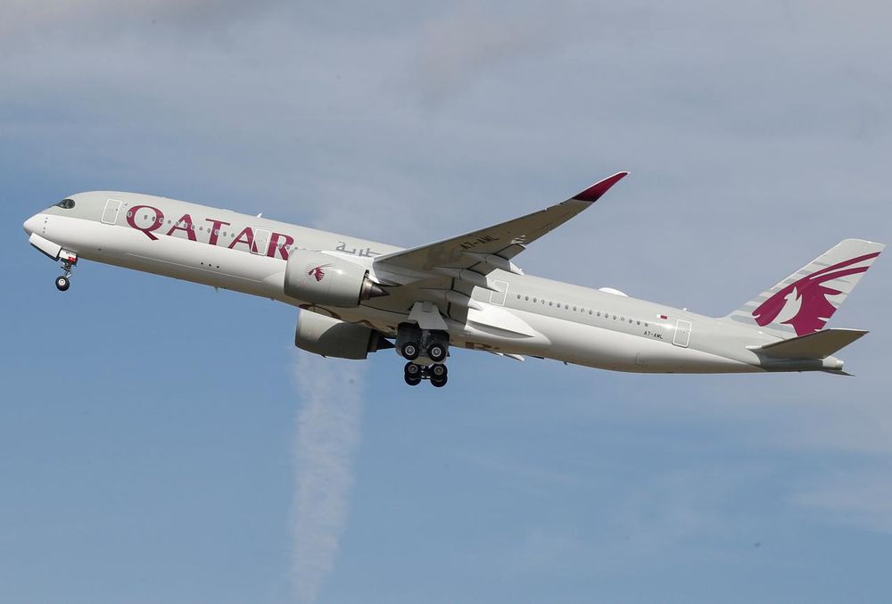 A Qatar Airways aircraft takes off at the aircraft builderu00e2u20acu2122s headquarters of Airbus in Colomiers near Toulouse, France, September 27, 2019. u00e2u20acu201d Reuters pic