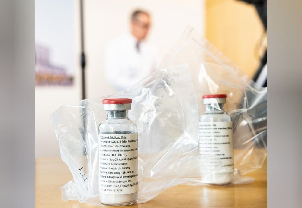 Two ampoules of Remdesivir are pictured during a news conference at the University Hospital Eppendorf (UKE) in Hamburg, Germany, April 8, 2020 u00e2u20acu201d Reuters pic