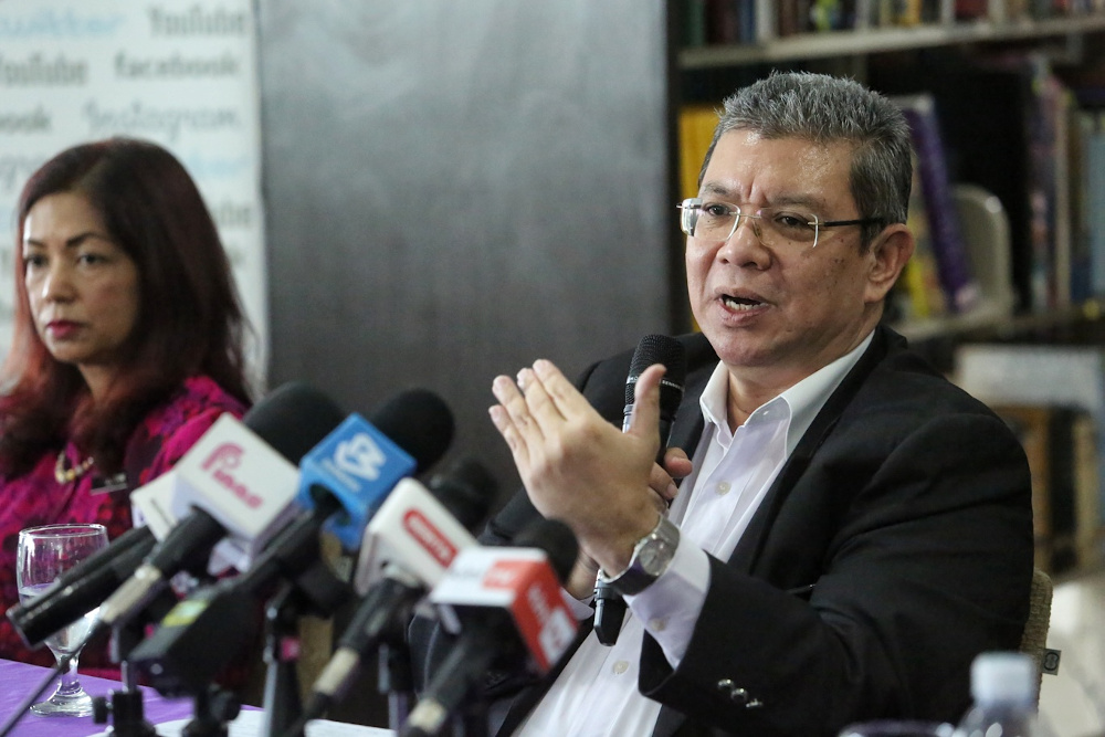 Communications and Multimedia Minister Datuk Saifuddin Abdullah speaks during a press conference at Finas, Petaling Jaya June 16, 2020. u00e2u20acu201d Picture by Choo Choy May