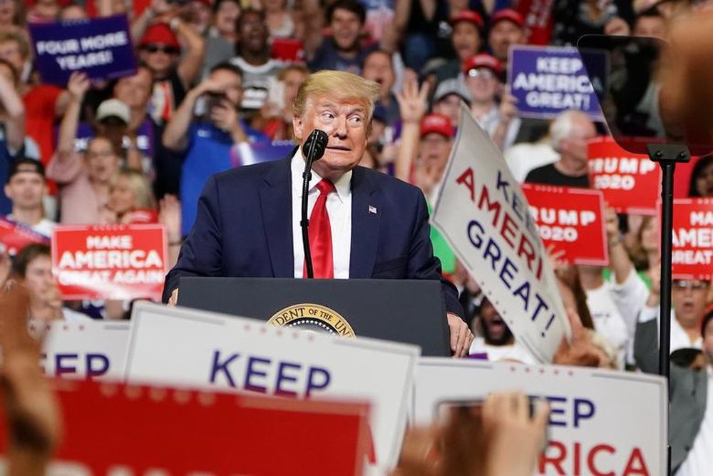 US President Donald Trump speaks at a campaign kick-off rally at the Amway Center in Orlando, Florida, June 19, 2019. u00e2u20acu201d Reuters pic