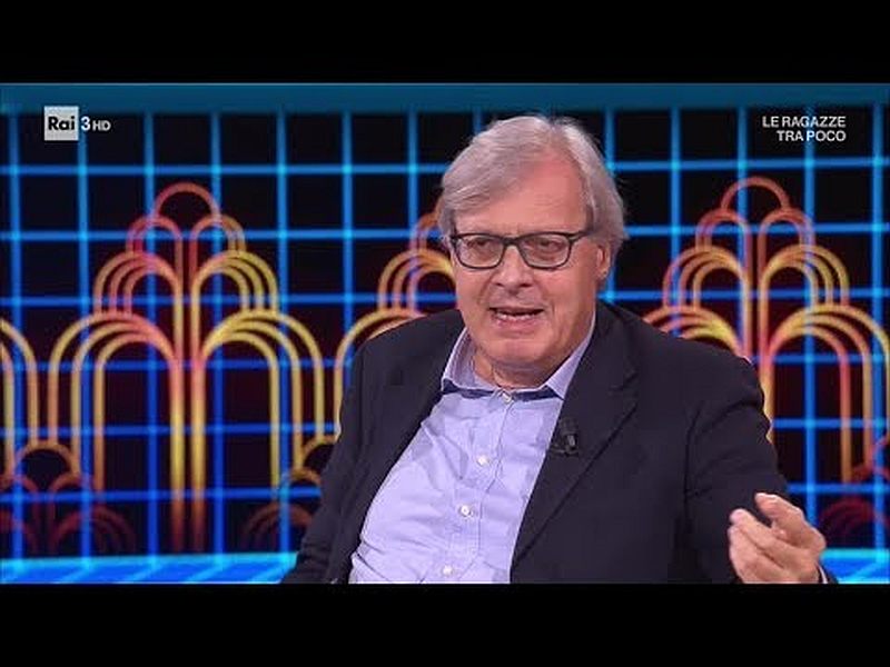 Image of Italian art critic and lower house deputy Vittorio Sgarbi from the YouTube video: Capogiro - Vittorio Sgarbi - Le parole della settimana.