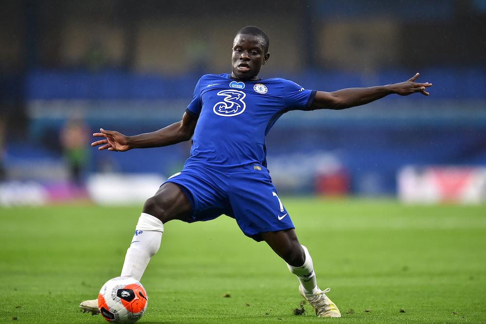Chelseau00e2u20acu2122s Nu00e2u20acu2122Golo Kante in action at Stamford Bridge, London July 4, 2020. u00e2u20acu201d Glyn Kirk/Pool via Reuters