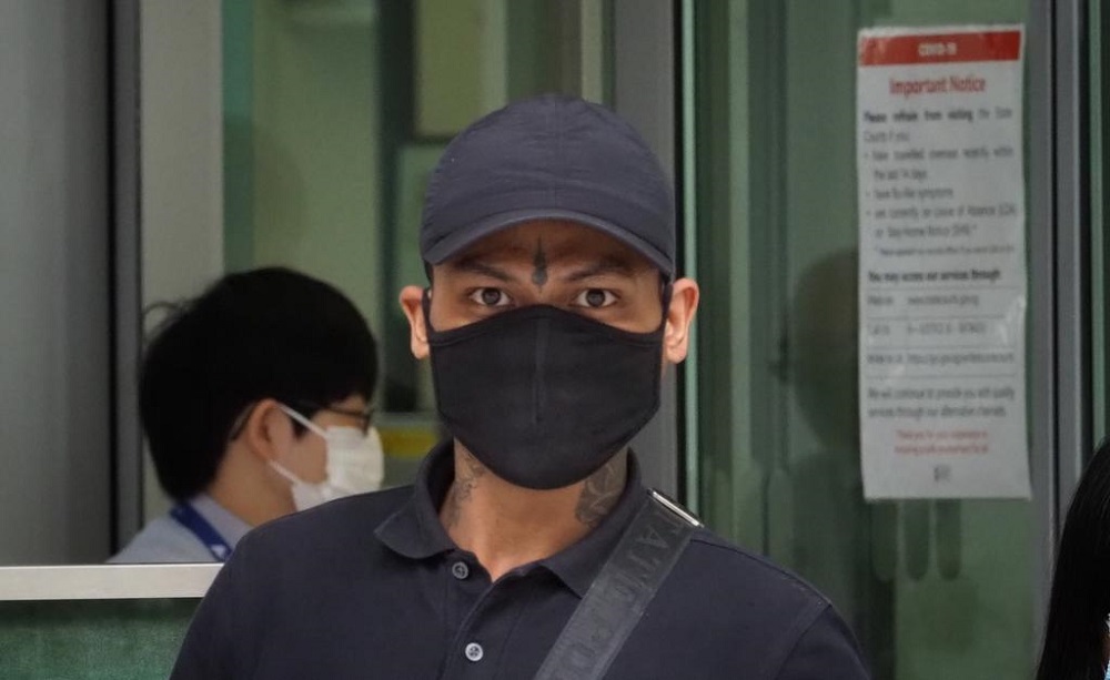 Muhammad Adimin Kemton, 30, threw unused masks at a safe distancing officers and hurled abuse at them. u00e2u20acu201d TODAY pic 