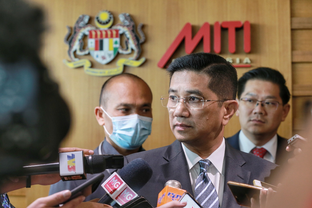 Senior Minister cum Miti Minister Datuk Seri Mohamed Azmin Ali attends the ISO 37001:2016: Anti-Bribery Management System certificate presentation ceremony at the Menara Miti July 8, 2020. u00e2u20acu201d Picture by Ahmad Zamzahuri
