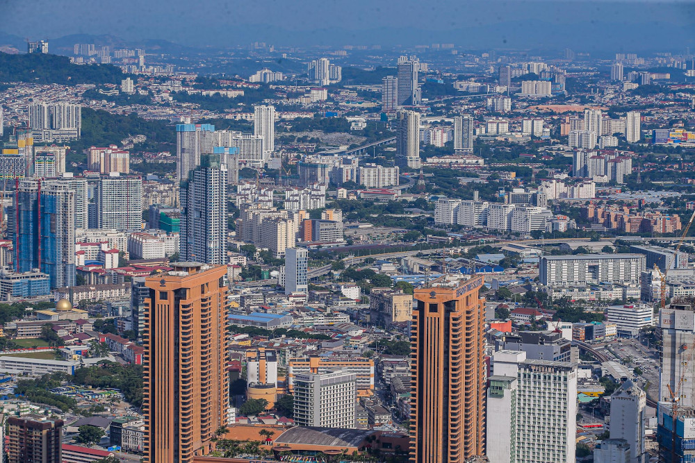 A bird's-eye view of Kuala Lumpur July 8, 2020. u00e2u20acu201d Picture by Hari Anggara