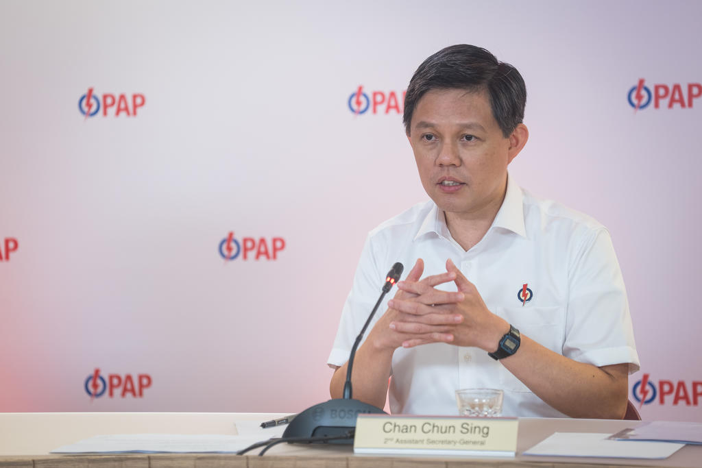 Mr Chan Chun Sing from the PAP speaks during a virtual press conference, July 8, 2020. u00e2u20acu201d TODAY pic