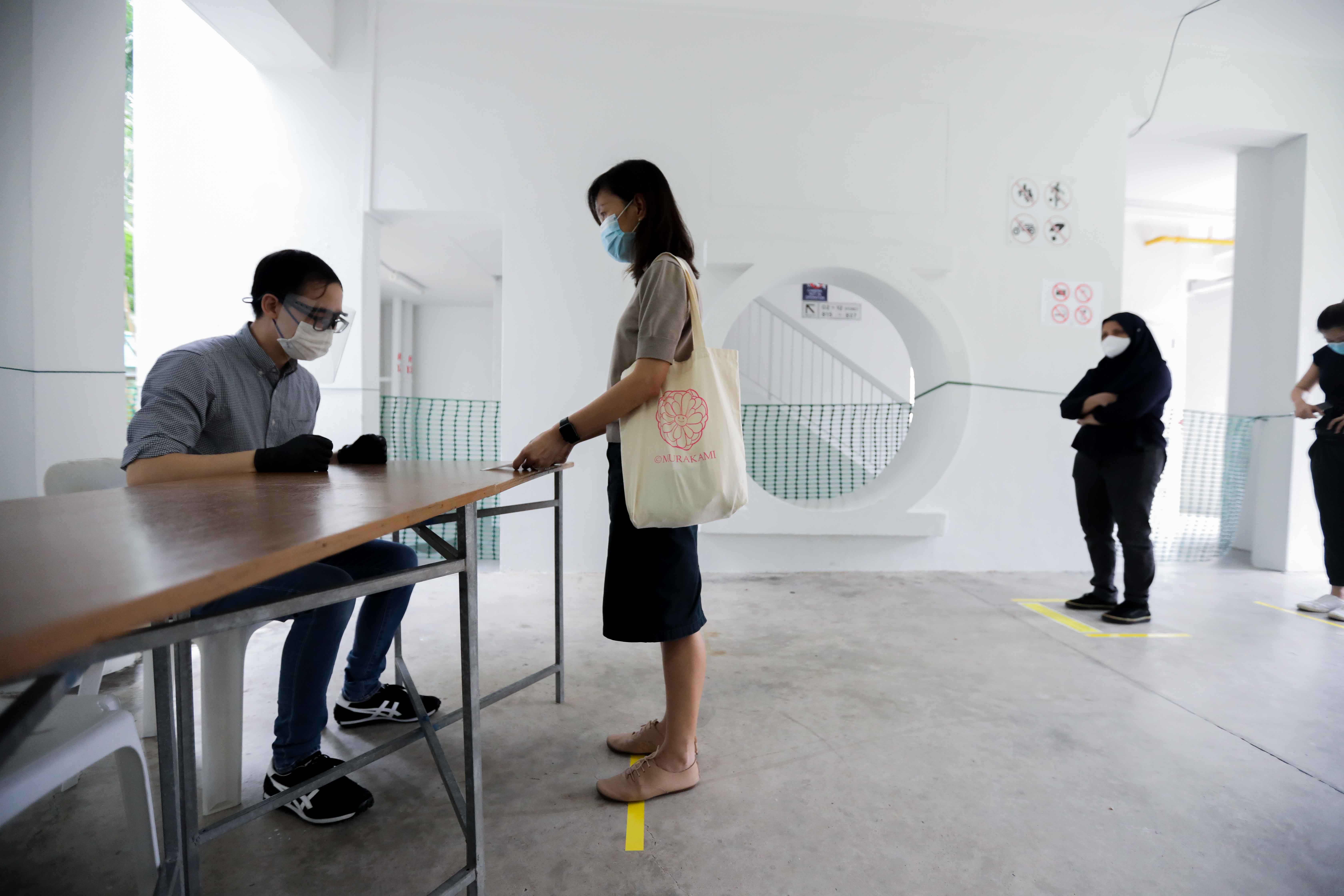 This is Station 2, where voters will queue for e-registration.— TODAY pic