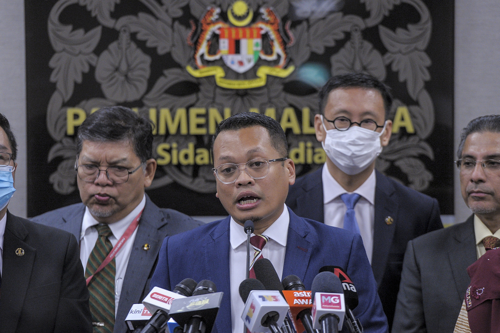 Setiawangsa MP Nik Nazmi Nik Ahmad speaks during a press conference in Parliament July 22, 2020. u00e2u20acu201d Picture by Shafwan Zaidon