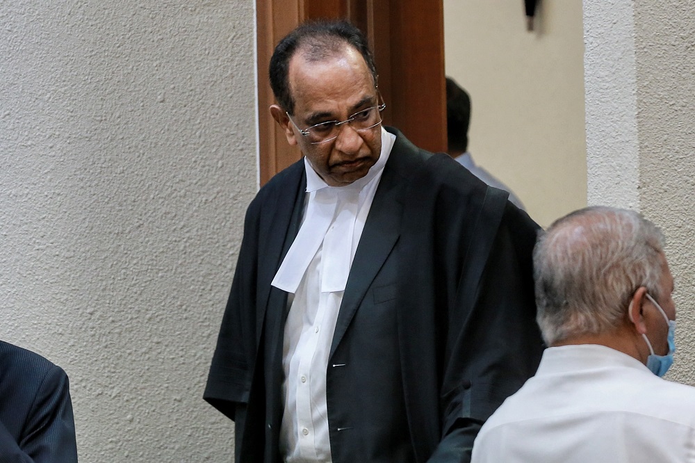 Datuk V. Sithambaram is pictured at the Kuala Lumpur Court Complex July 28, 2020. — Picture by Ahmad Zamzahuri