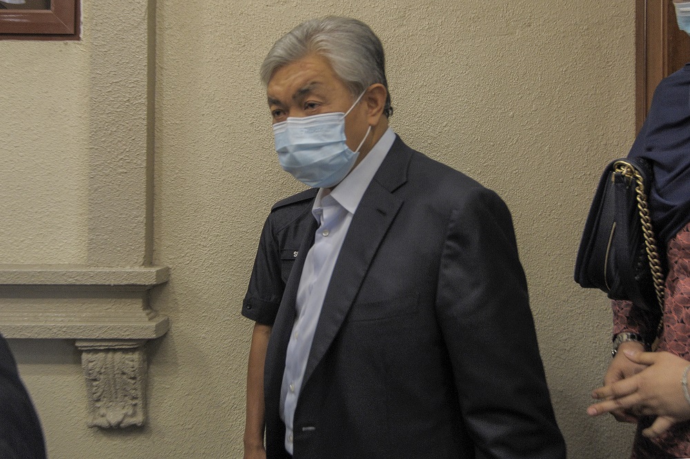 Datuk Seri Ahmad Zahid Hamidi leaves after a press conference at the Kuala Lumpur Court Complex July 30, 2020. u00e2u20acu2022 Picture by Shafwan Zaidon