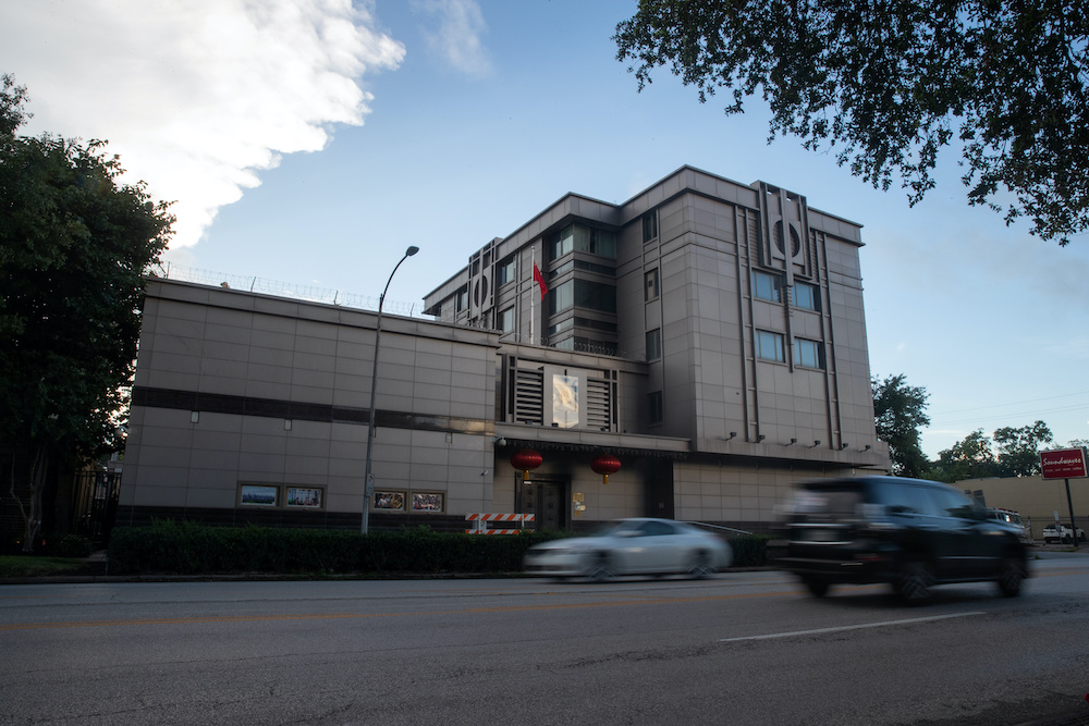 Vehicles pass by the China Consulate General in Houston, Texas July 22, 2020. u00e2u20acu201d Reuters pic