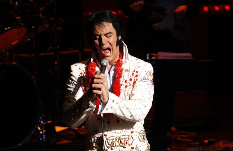 Kjell Henning Bjornestad, a Norwegian Elvis Presley impersonator, set a world record on Saturday by singing the legendary entertainer's songs for more than 50 hours straight. u00e2u20acu201d AFP pic