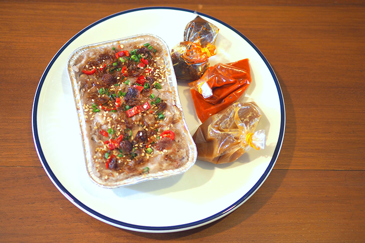 Your yam cake is packed in a foil container making it easy to store in the refrigerator and can be reheated before eating