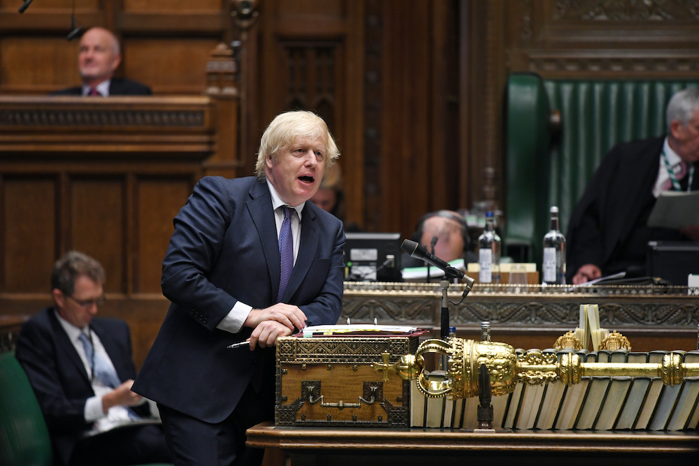 File photo of Britainu00e2u20acu2122s Prime Minister Boris Johnson speaking during question period at the House of Commons in London, Britain July 1, 2020. UK. u00e2u20acu201d Reuters picnnnn