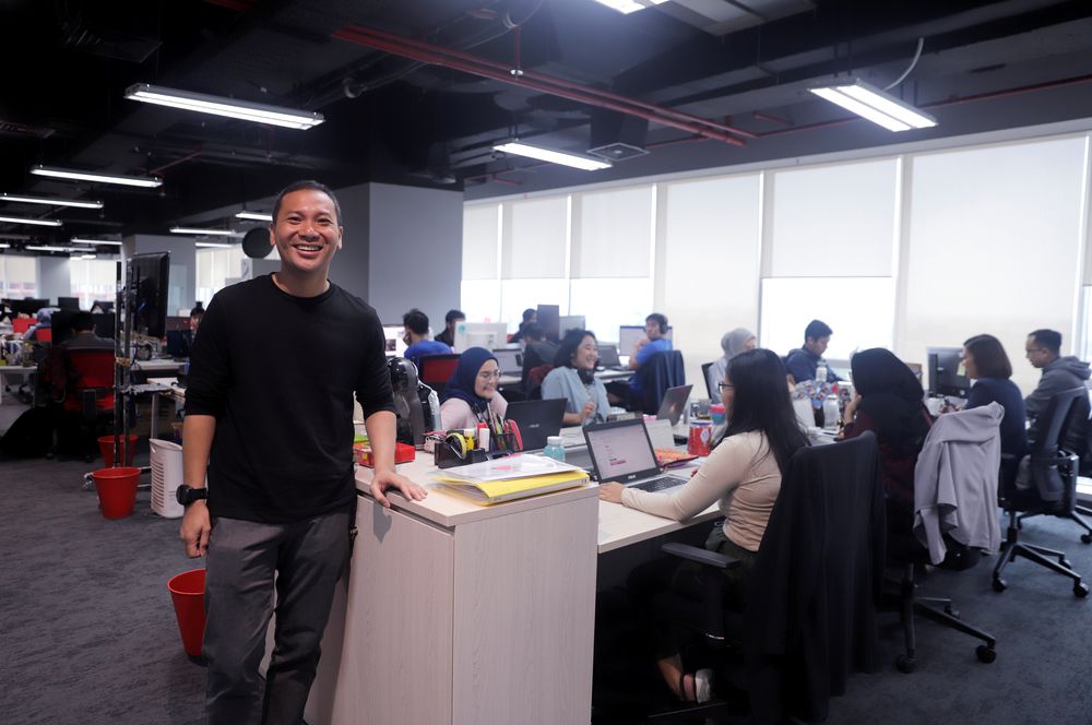 CEO of Indonesian e-commerce startup Bukalapak, Rachmat Kaimuddin, poses for a photo at their headquarters in Jakarta, Indonesia January 3, 2020. u00e2u20acu201d Courtesy of Bukalapak/Handout via Reuters