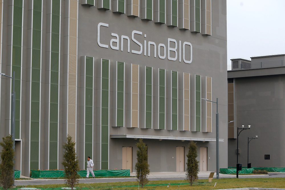 Chinese vaccine maker CanSino Biologics' sign is pictured on its building in Tianjin, China November 20, 2018. u00e2u20acu201d Reuters picnnn