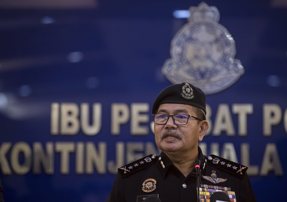 Kuala Lumpur police chief Datuk Seri Mazlan Lazim speaks during a press conference at the Kuala Lumpur Police Headquarters July 14, 2020. u00e2u20acu201d Bernama pic