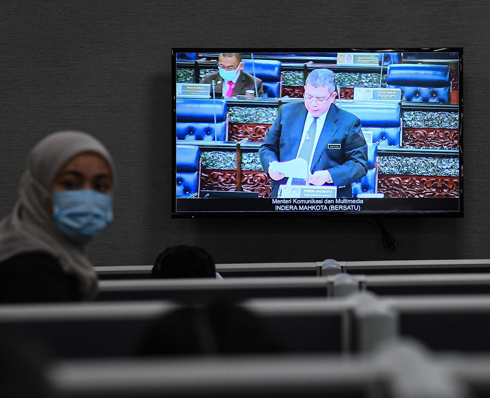 Minister Datuk Saifuddin Abdullah speaks during Question Time in Parliament July 21, 2020. u00e2u20acu201d Bernama pic