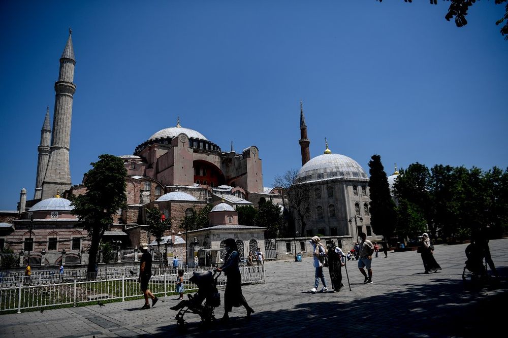 This picture taken on July 2, 2020 shows the Hagia Sophia museum in Istanbul. Turkeyu00e2u20acu2122s top court considered whether Istanbulu00e2u20acu2122s emblematic landmark and former cathedral Hagia Sophia can be re-designated as a mosque. u00e2u20acu201d AFP pic
