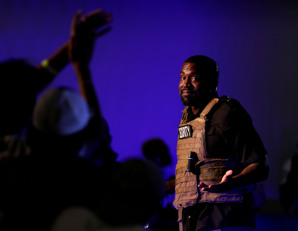 Rapper Kanye West holds his first rally in support of his presidential bid in North Charleston, South Carolina, US, July 19, 2020. u00e2u20acu201d Reuters picn