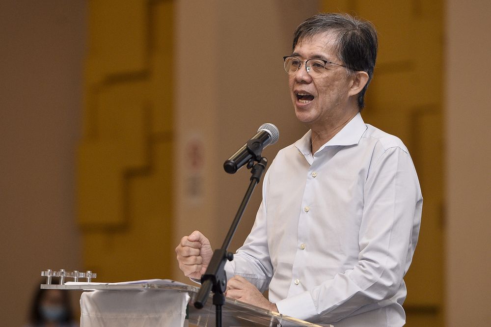 President of Pertubuhan Daya Masyarakat, Tian Chua speaking during the launching of the NGO in Dewan Sivik MPPJ on July 25, 2020. — Picture by Miera Zulyana