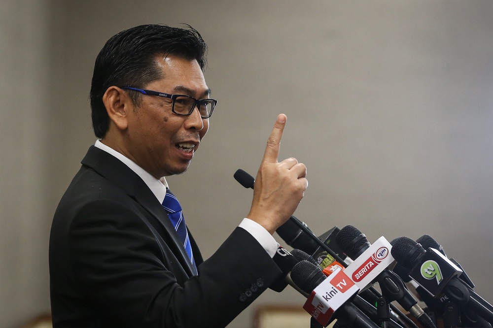 Kimanis MP Datuk Mohamad Alamin speaks during a press conference at Parliament in Kuala Lumpur July 23, 2020. u00e2u20acu2022 Picture by Yusof Mat Isa
