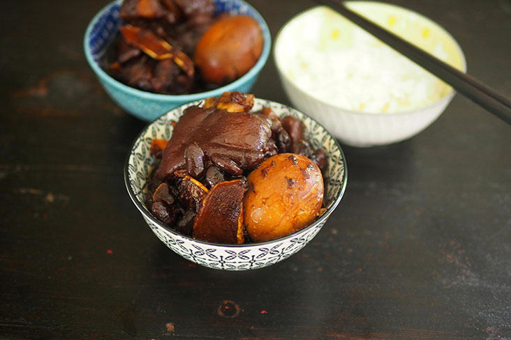 One of the dishes they hope to introduce soon is vinegar pork trotters served with egg and unusual black beans