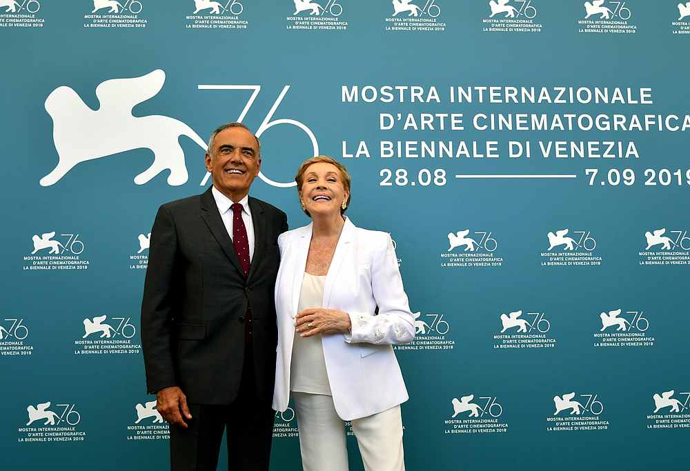 British actress Julie Andrews (right) and Director of the Venice International Film Festival Alberto Barbera during a photocall at the 76th Venice Film Festival. u00e2u20acu201d AFP pic