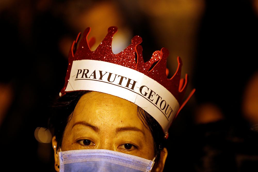 A woman attends a protest demanding the resignation of Thailand's Prime Minister Prayut Chan-o-cha, under a highway in Pathum Thani, at the outskirts of Bangkok, Thailand July 23, 2020. u00e2u20acu201d Reuters pic