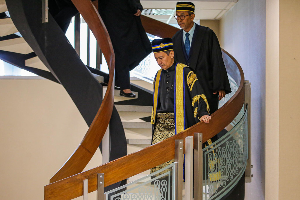 Dewan Rakyat Speaker, Datuk Azhar Azizan Harun during the second meeting of the third session of the 14th Parliament in Kuala Lumpur July 13, 2020. u00e2u20acu201d Picture by Hari Anggaran