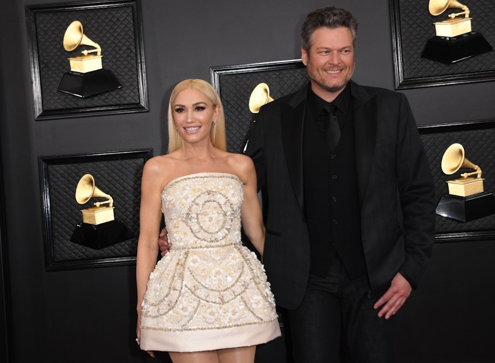 US singer-songwriters Gwen Stefani and Blake Shelton at the 62nd Annual Grammy Awards January 26, 2020, in Los Angeles. u00e2u20acu201d AFP pic 