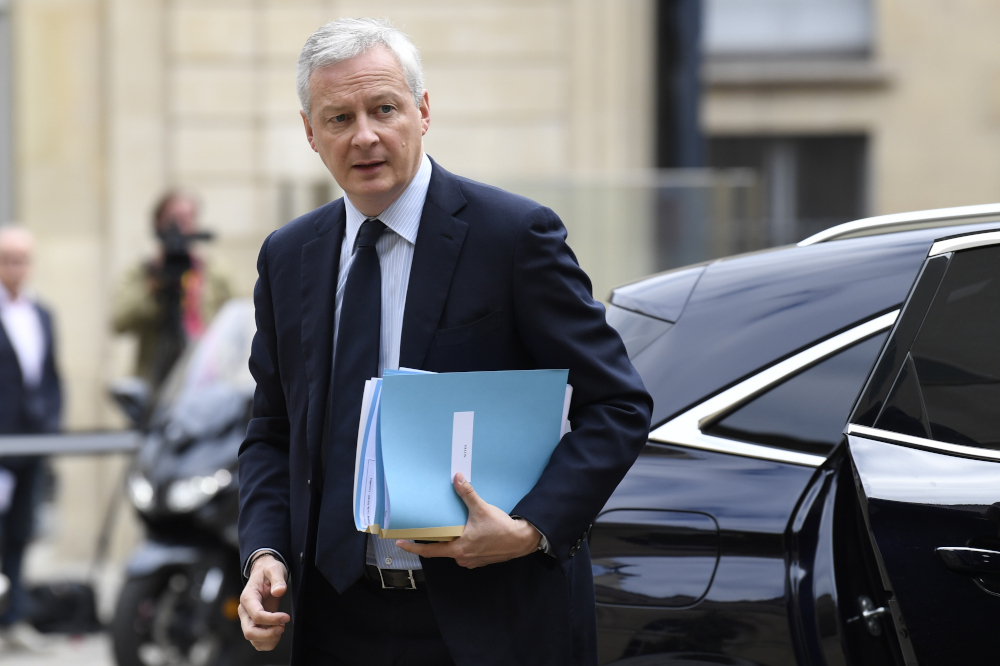 French Economy and Finance Minister Bruno Le Maire arrives to attend a social dialogue conference with social partners at the Matignon Hotel in Paris, July 17, 2020. u00e2u20acu201d AFP pic 